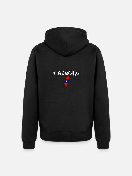 Taiwan Map Taiwanese Flag Taiwanese - Unisex Premium Organic Zip Hoodie - black