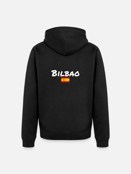Bilbao Spain Spanish Flag Spaniards - Unisex Premium Organic Zip Hoodie - black