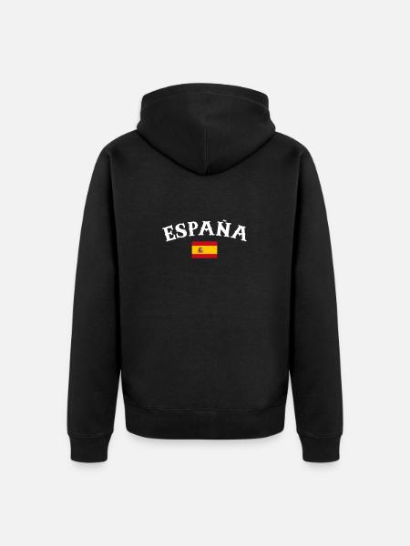 España Spain Spanish Flag Spaniards - Unisex Premium Organic Zip Hoodie - black