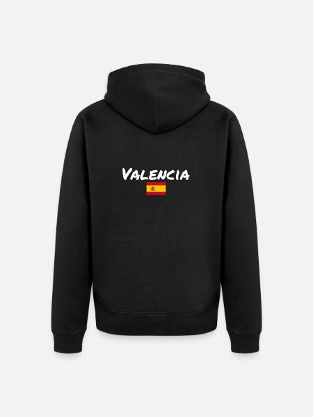 Valencia Spain Spanish Flag Spaniards - Unisex Premium Organic Zip Hoodie - black