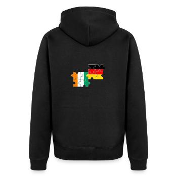 Côte d’Ivoire Allemagne Drapeau Allemand Ivoirien - Veste à capuche bio Premium Unisexe - noir - Dos - Nico (187cm)