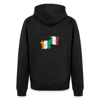Côte d’Ivoire Italie Vintage Drapeau Ivoirien - Veste à capuche bio Premium Unisexe - noir - Dos - Nico (187cm)