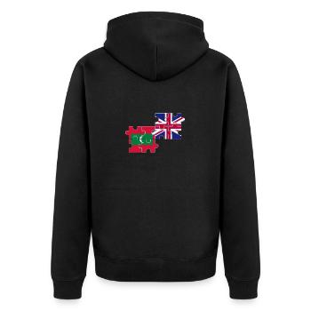 Maldives Drapeau du Royaume-Uni Maldiviens britannique - Veste à capuche bio Premium Unisexe - noir - Dos - Nico (187cm)