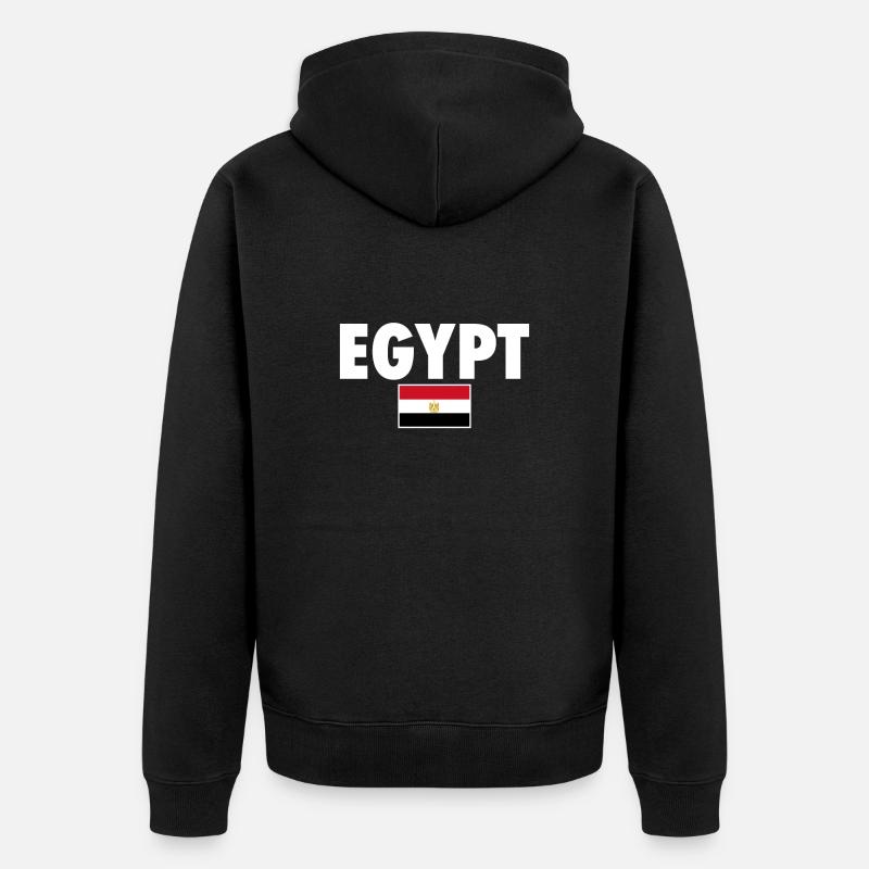 Egypte Drapeau égyptien Egyptien - Veste à capuche bio Premium Unisexe - noir