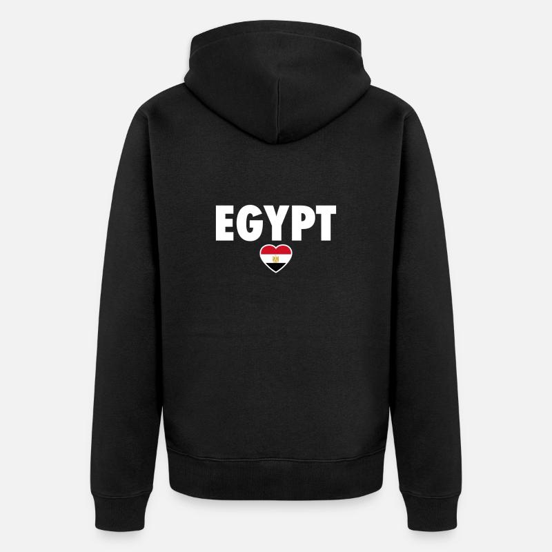 Egypte Drapeau égyptien Egyptien - Veste à capuche bio Premium Unisexe - noir