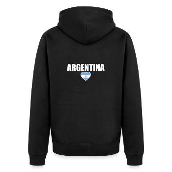 Argentine Argentine Drapeau Argentine - Veste à capuche bio Premium Unisexe - noir - Dos - Nico (187cm)