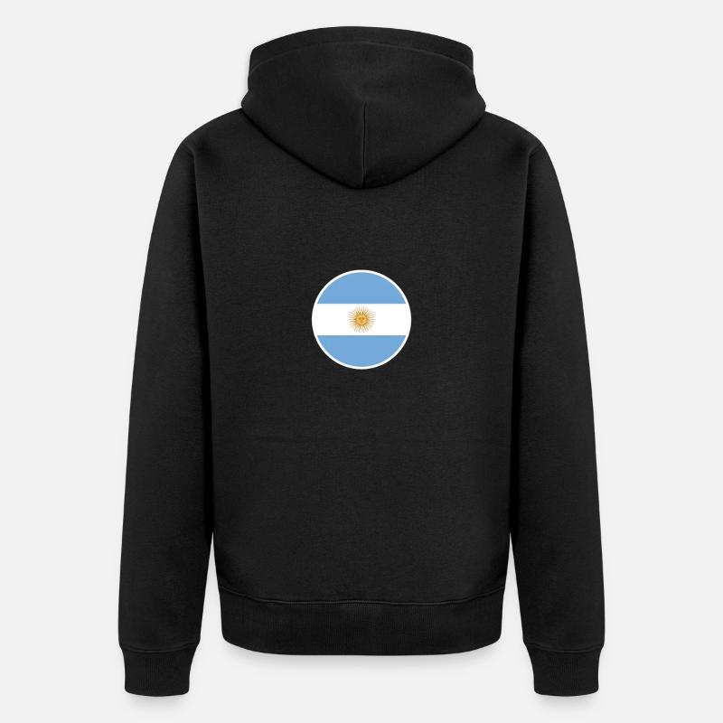 Argentine Drapeau argentin Argentine - Veste à capuche bio Premium Unisexe - noir