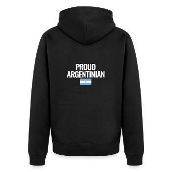 Fier drapeau argentin argentin Argentine - Veste à capuche bio Premium Unisexe - noir - Dos - Nico (187cm)