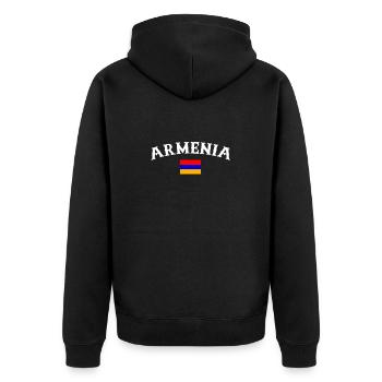 Arménie Arménie Drapeau arménien Arménien - Veste à capuche bio Premium Unisexe - noir - Dos - Nico (187cm)