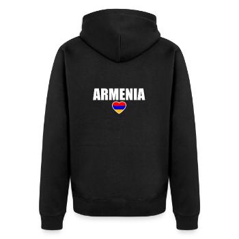 Arménie Arménie Drapeau arménien Arménien - Veste à capuche bio Premium Unisexe - noir - Dos - Nico (187cm)