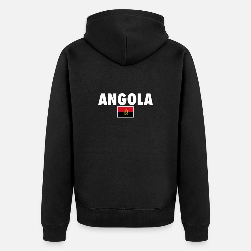 Angola Drapeau angolais Angola - Veste à capuche bio Premium Unisexe - noir