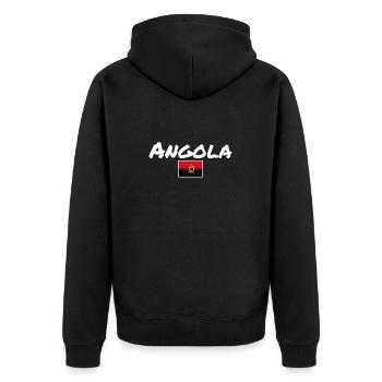 Angola Drapeau angolais Angola - Veste à capuche bio Premium Unisexe - noir - Dos - Nico (187cm)