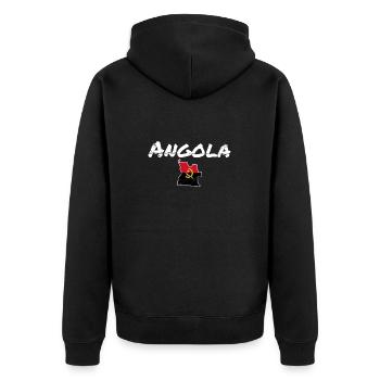 Angola Vintage Carte Angola drapeau angolais - Veste à capuche bio Premium Unisexe - noir - Dos - Nico (187cm)