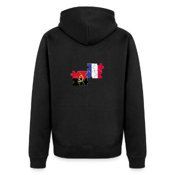 Drapeau de l’Angola France Angola - Veste à capuche bio Premium Unisexe - noir - Dos - Nico (187cm)