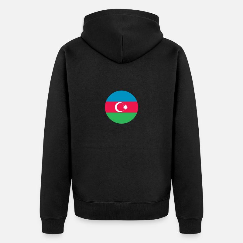 Azerbaïdjan Drapeau de l’Azerbaïdjan - Veste à capuche bio Premium Unisexe - noir