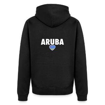 Aruba Aruba Drapeau Arubans - Veste à capuche bio Premium Unisexe - noir - Dos - Nico (187cm)