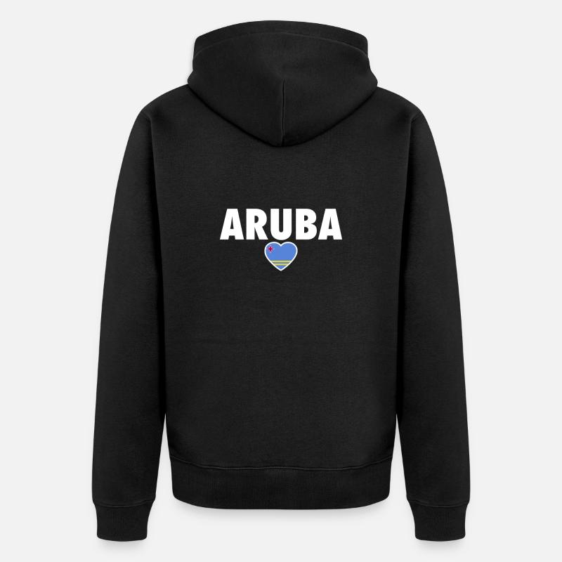 Aruba Aruba Drapeau Arubans - Veste à capuche bio Premium Unisexe - noir