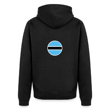 Botswana Botswana flag Botswanians - Unisex Premium Organic Zip Hoodie - black - Back - Nico (187cm)