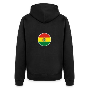 Bolivie Drapeau bolivien Boliviens - Veste à capuche bio Premium Unisexe - noir - Dos - Nico (187cm)