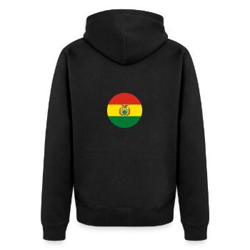 Bolivie Drapeau bolivien Boliviens - Veste à capuche bio Premium Unisexe - noir - Dos - Nico (187cm)