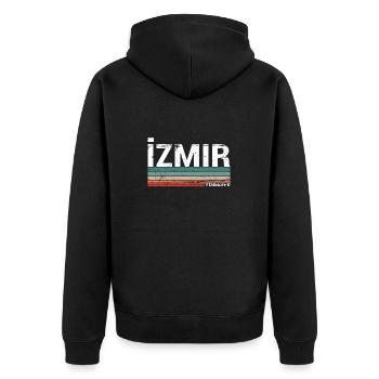 Izmir Turquie Turquie Vintage Turc Turc - Veste à capuche bio Premium Unisexe - noir - Dos - Nico (187cm)