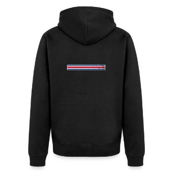 Costa Rica Drapeau costaricain vintage - Veste à capuche bio Premium Unisexe - noir - Dos - Nico (187cm)