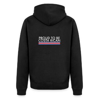Fier d’être le drapeau du Costa Rica - Veste à capuche bio Premium Unisexe - noir - Dos - Nico (187cm)