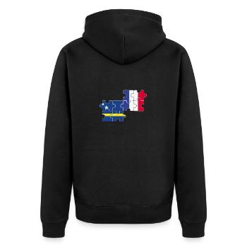 Curaçao France Drapeau - Veste à capuche bio Premium Unisexe - noir - Dos - Nico (187cm)