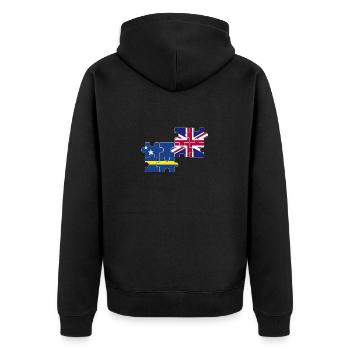 Curaçao Drapeau du Royaume-Uni - Veste à capuche bio Premium Unisexe - noir - Dos - Nico (187cm)