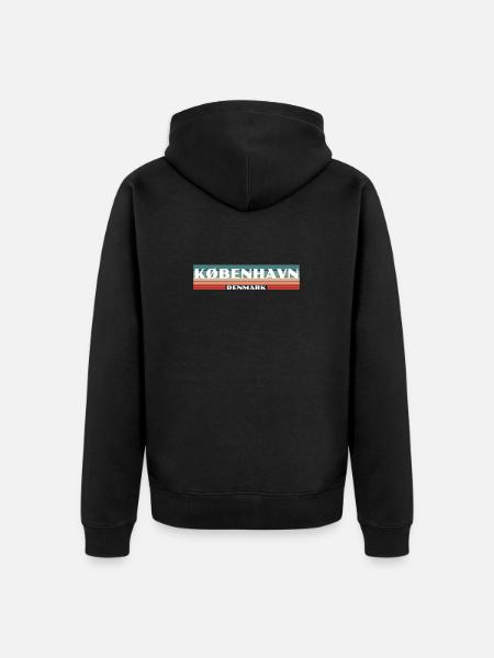 København Denmark Denmark Danish Danish - Unisex Premium Organic Zip Hoodie - black
