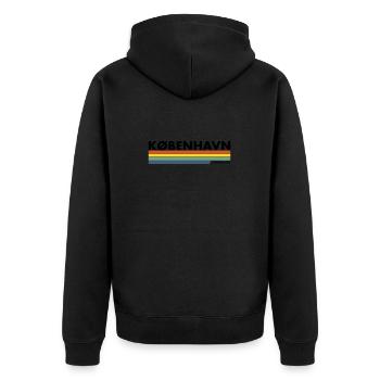 København Denmark Denmark Danish Proud Dane - Unisex Premium Organic Zip Hoodie - black - Back - Nico (187cm)