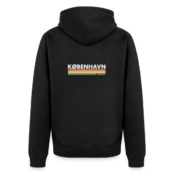København Denmark Denmark Danish Proud Dane - Unisex Premium Organic Zip Hoodie - black - Back - Nico (187cm)