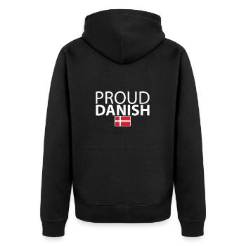 Fier danois Danemark Drapeau danois Danois - Veste à capuche bio Premium Unisexe - noir - Dos - Nico (187cm)