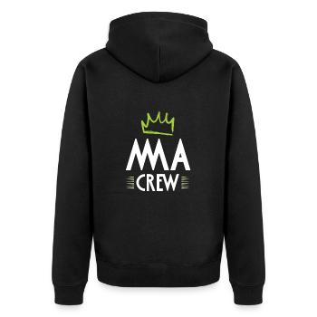 Mma Crew - Unisex Premium Bio Zip Hoodie - Schwarz - Hinten - Nico (187cm)