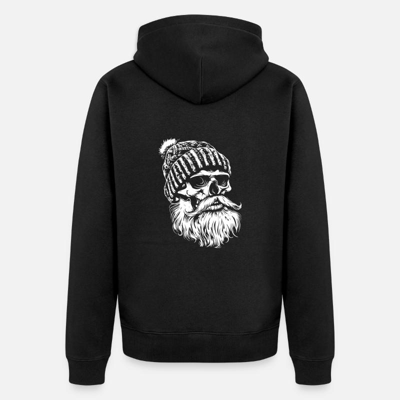 Crâne de bûcheron - Veste à capuche bio Premium Unisexe - noir