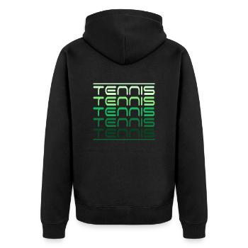 Tennis Club de tennis Balle de match Joueurs de tennis - Veste à capuche bio Premium Unisexe - noir - Dos - Nico (187cm)