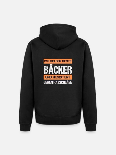 Resistant Baker - Unisex Premium Organic Zip Hoodie - black