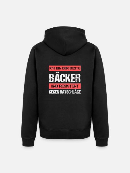 Resistant Baker - Unisex Premium Organic Zip Hoodie - black