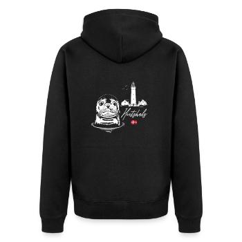 Phoque Danemark Berger Cou Animaux Vacances Wilsigns - Veste à capuche bio Premium Unisexe - noir - Dos - Nico (187cm)