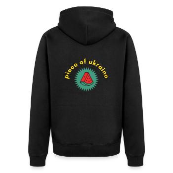 Peace for Ukraine with watermelon - Veste à capuche bio Premium Unisexe - noir - Dos - Nico (187cm)