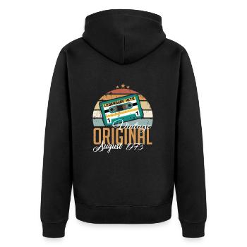 August 1973 Jubilee 1973 Legends August - Unisex Premium Organic Zip Hoodie - black - Back - Nico (187cm)
