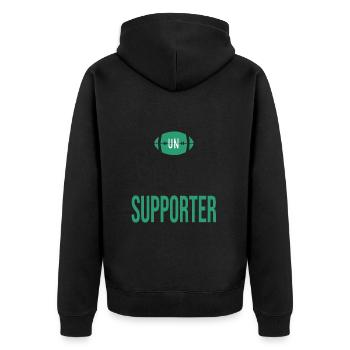 rugby supporter bogosse club rugby US Montauban - Veste à capuche bio Premium Unisexe - noir - Dos - Nico (187cm)