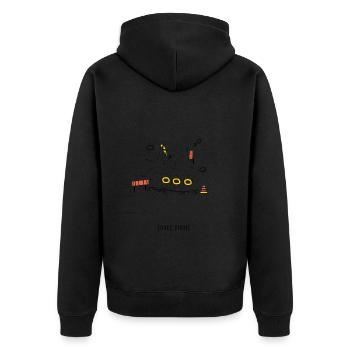 Pelleteuse Je peux pas j ai Chantier humour - Veste à capuche bio Premium Unisexe - noir - Dos - Nico (187cm)