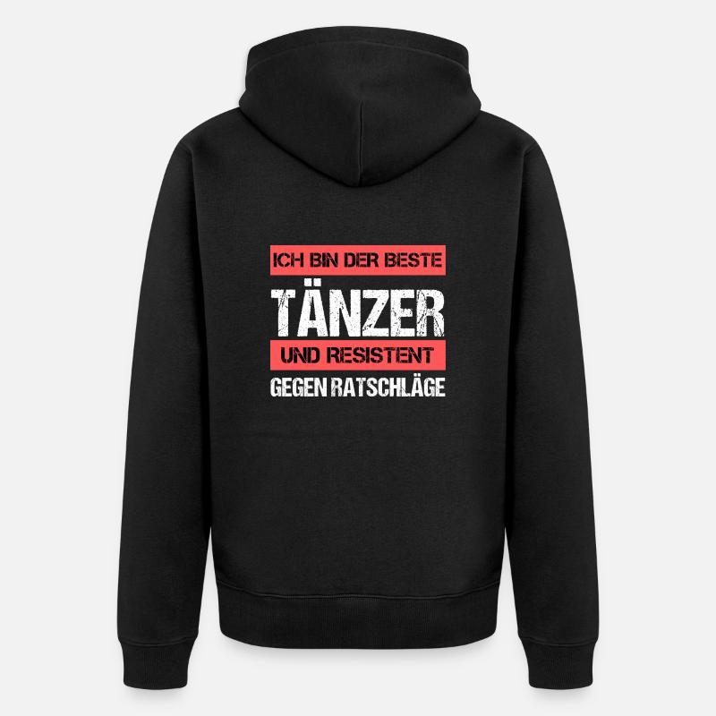 Resistenter Tänzer - Unisex Premium Bio Zip Hoodie - Schwarz