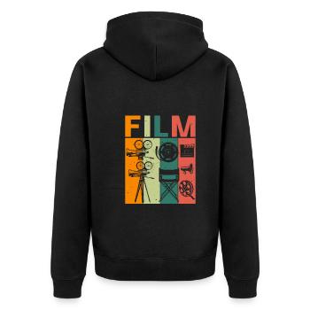 Film Rétro Film Cinéma Cinéaste - Veste à capuche bio Premium Unisexe - noir - Dos - Nico (187cm)