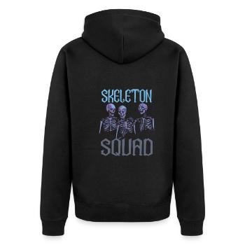 Skeleton Squad X-Ray Tech Radiology Torso - Unisex Premium Organic Zip Hoodie - black - Back - Nico (187cm)