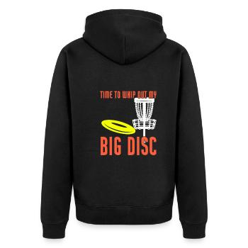Il est temps de vous fouetter mon grand disque Drôle de disc golf - Veste à capuche bio Premium Unisexe - noir - Dos - Nico (187cm)