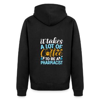 Il faut beaucoup de café pour être pharmacien pharmacie - Veste à capuche bio Premium Unisexe - noir - Dos - Nico (187cm)