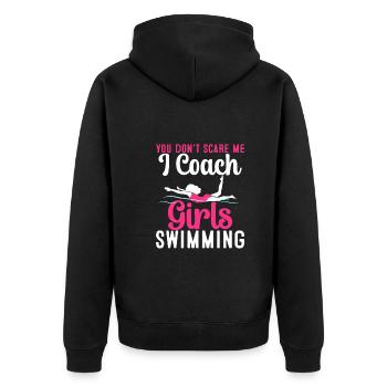 I Coach Filles Natation Drôle Entraîneur de Natation Entraîneur - Veste à capuche bio Premium Unisexe - noir - Dos - Nico (187cm)