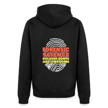 La science médico-légale parce que les os sont géniaux - Veste à capuche bio Premium Unisexe - noir - Dos - Nico (187cm)